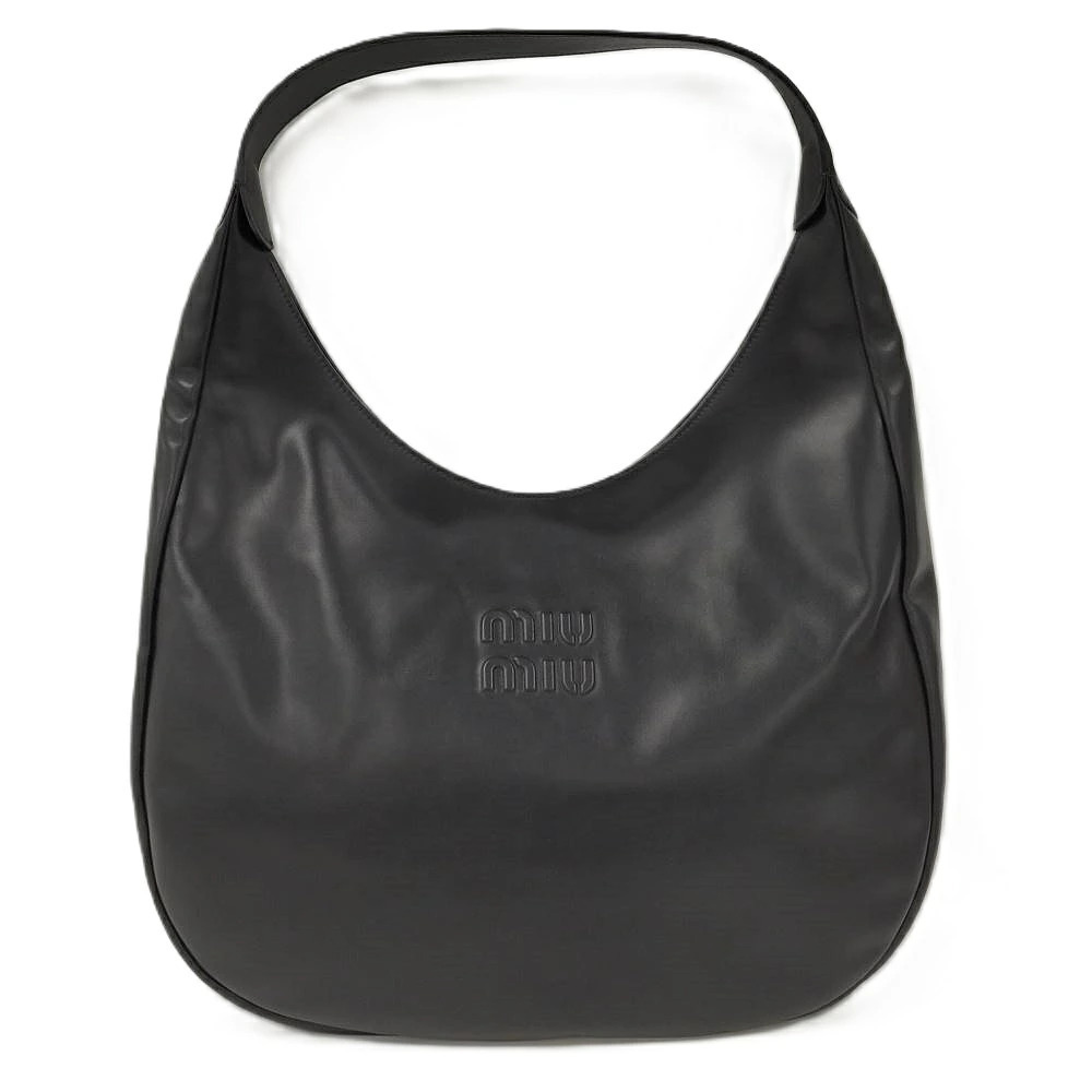 Miu Miu Handbag Hobo Bag Black Leather